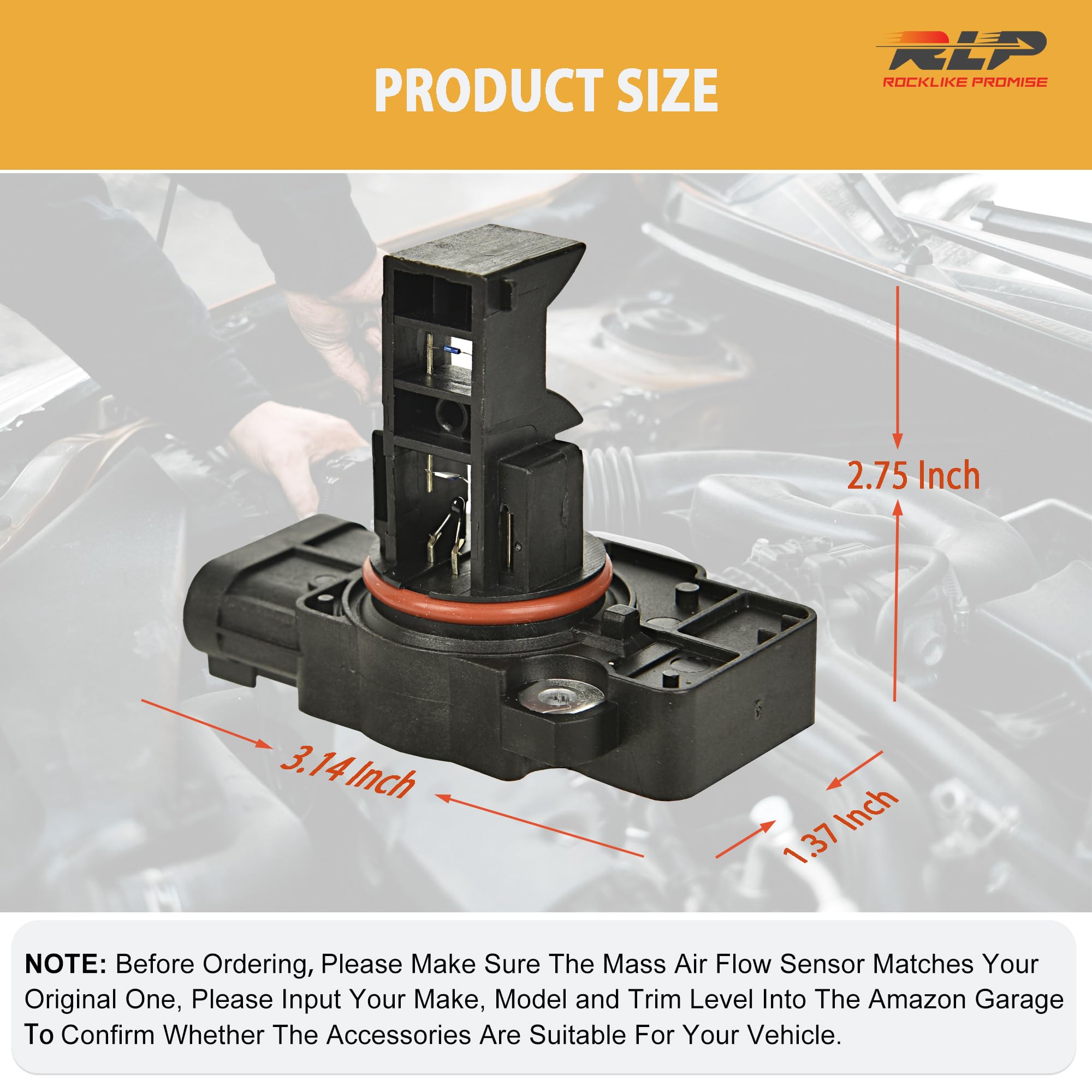 Mass Air Flow Sensor MAF Sensor Compatible with Cadillac CTS Escalade Chevy Avalanche Silverado Suburban Tahoe GMC Sierra Yukon XL 1500 2500 Replaces 10393948 23256991 - Image 3