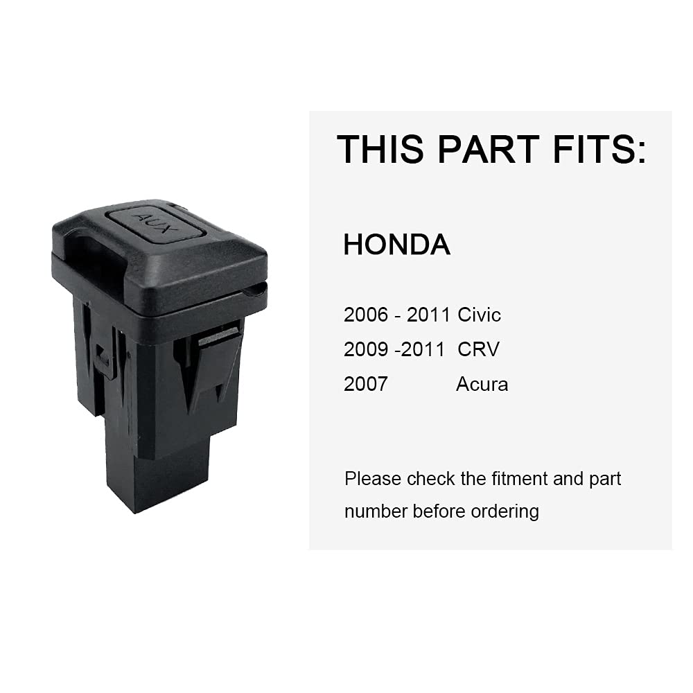 RLP Aux Port Replacement Auxiliary Input Jack Aux Input Adapter Compatible with Honda 2006-2011 Civic 2009-2011 CRV Replaces 39112-SNA-A01 - Image 6